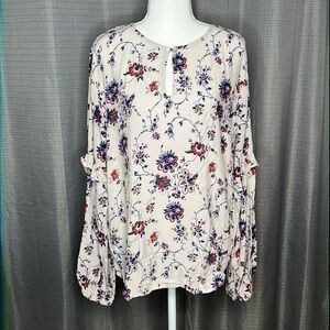 4OUR DREAMERS SMALL OFF WHITE FLORAL BLOUSE New